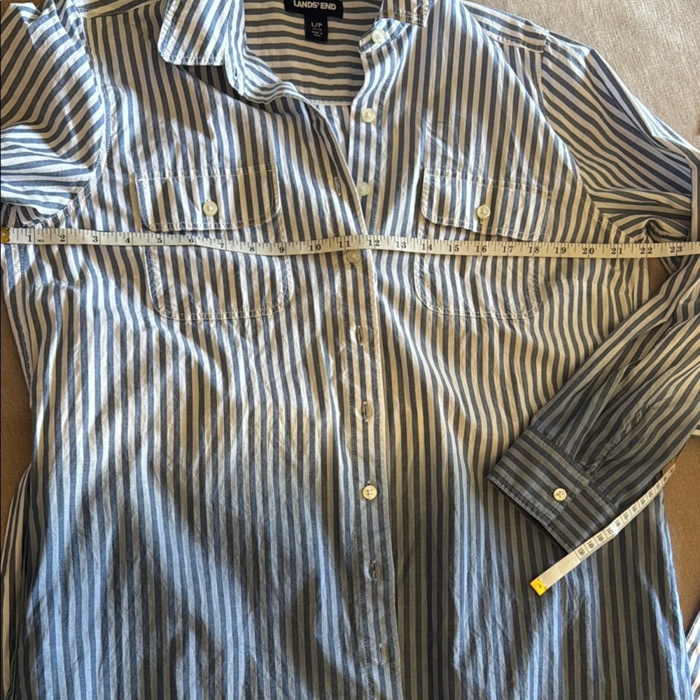 Ombré Striped Shirt Dress - Picture 5 of 8